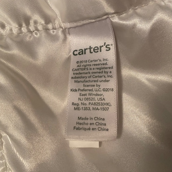 Carter's White Polar Bear Satin Underside Baby Lovey 2018 Style # 67607 - Picture 4 of 4
